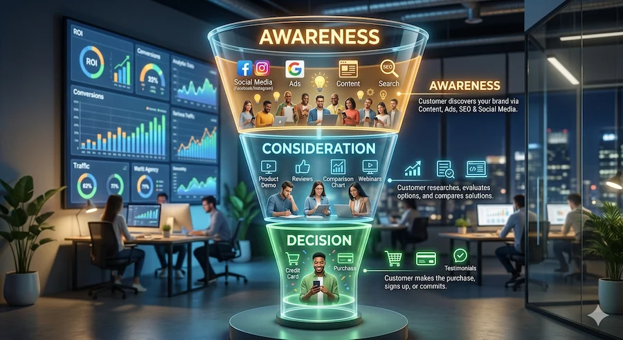 كيف تختار نوع المحتوى حسب رحلة العميل