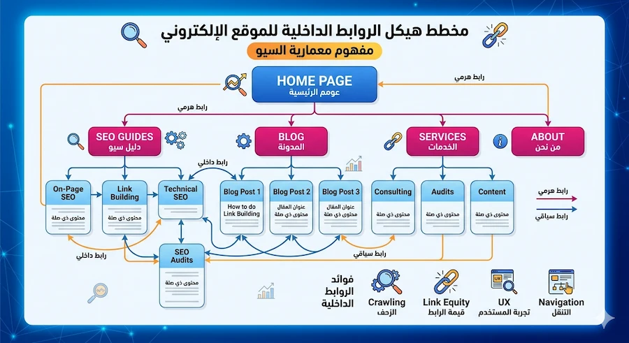 أهمية الربط الداخلي في مواقع الخدمات لتحسين السيو