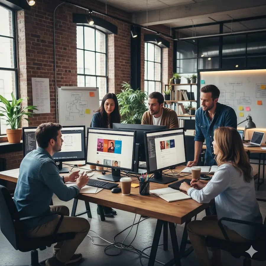 فريق احترافي يعمل علي مزايا المتجر