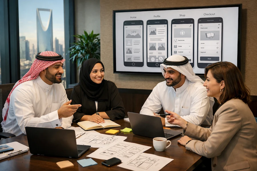 تصميم تطبيقات في السعودية من الفكرة إلى التخطيط – كود 95