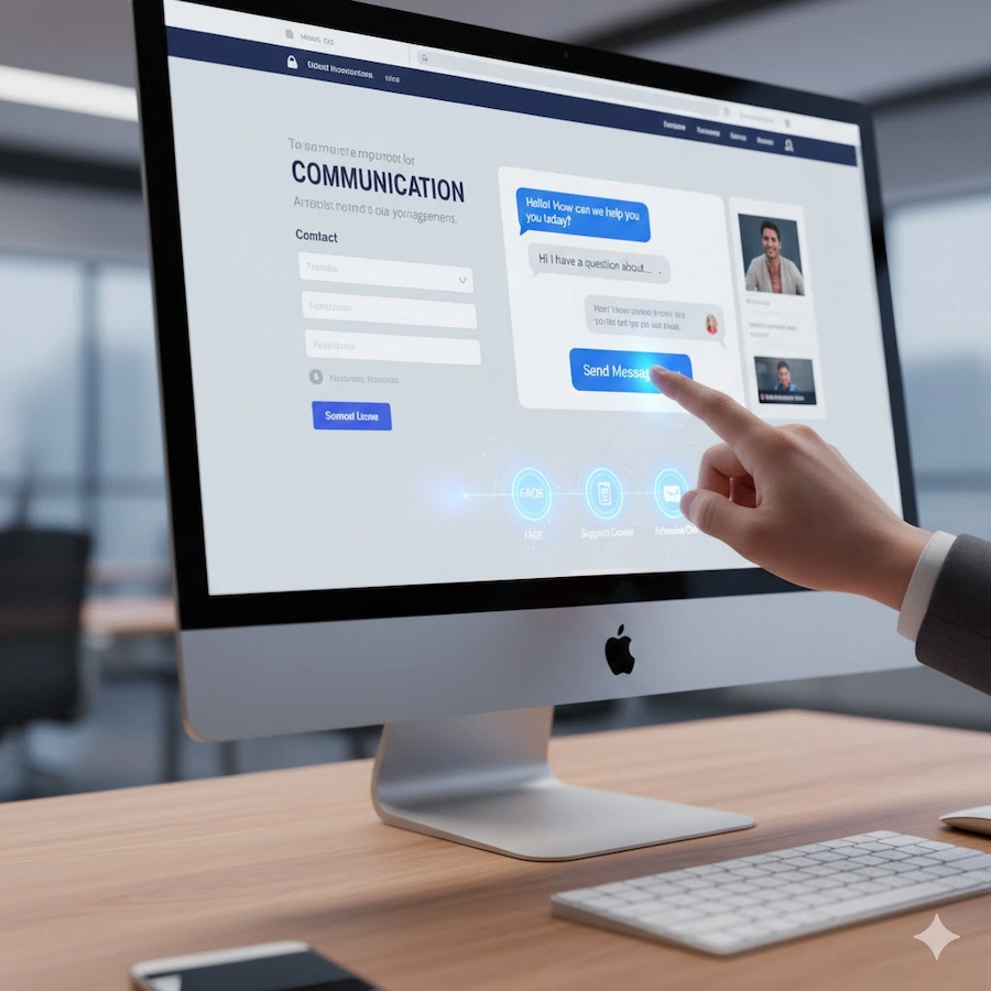 التواصل مع العملاء عبر الموقع
