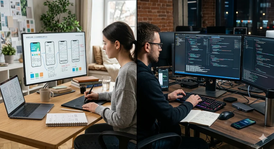 الفرق بين تصميم التطبيق وتطوير التطبيق